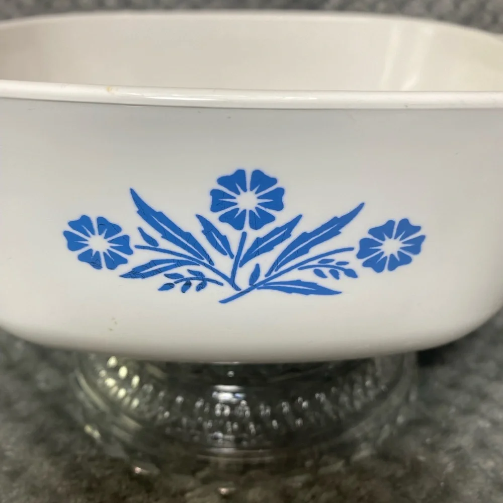 Classic CorningWare Cornflower Casserole Dish - Circa 1985-1999